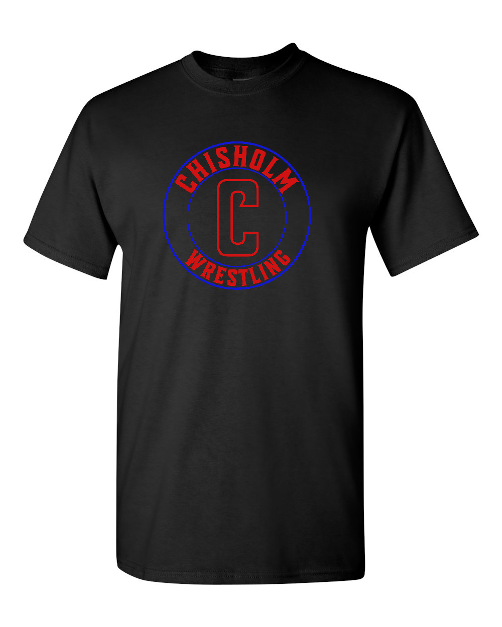 Chisholm Wrestling Club - Standard T shirt with Circle C logo
