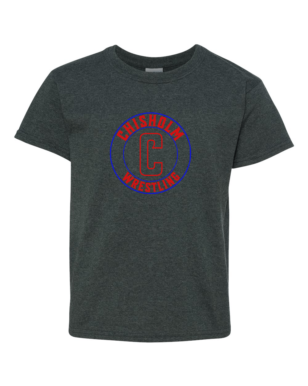 Chisholm Wrestling Club - Standard T shirt with Circle C logo
