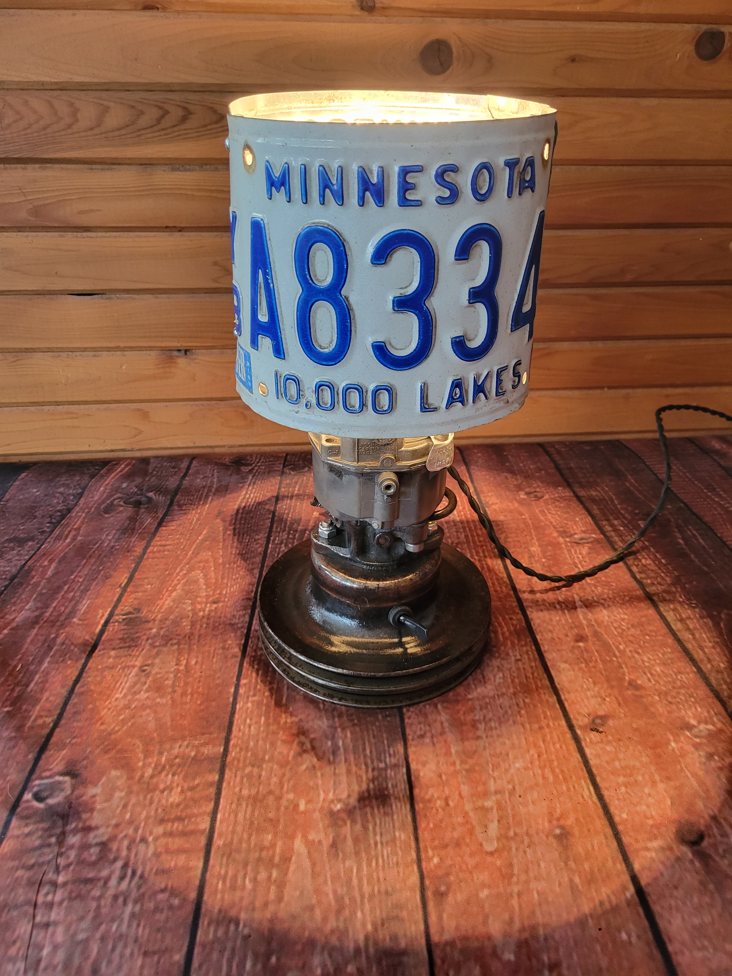 License Plate Carburetor lamp