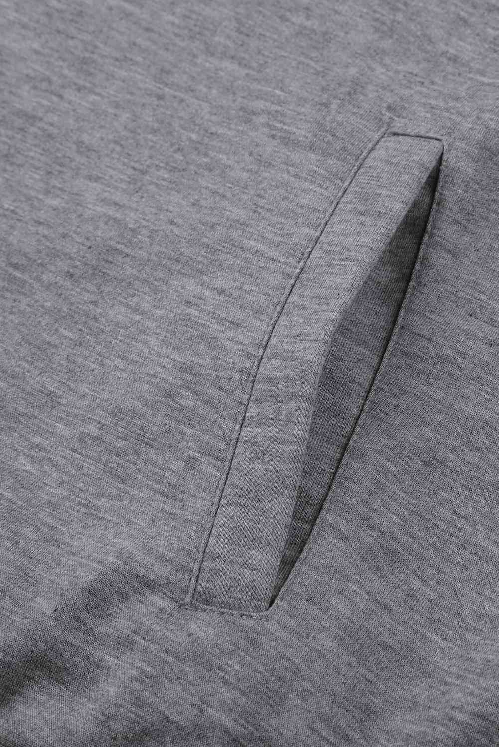 Side Zip Sweatshirt with Front Pocket
