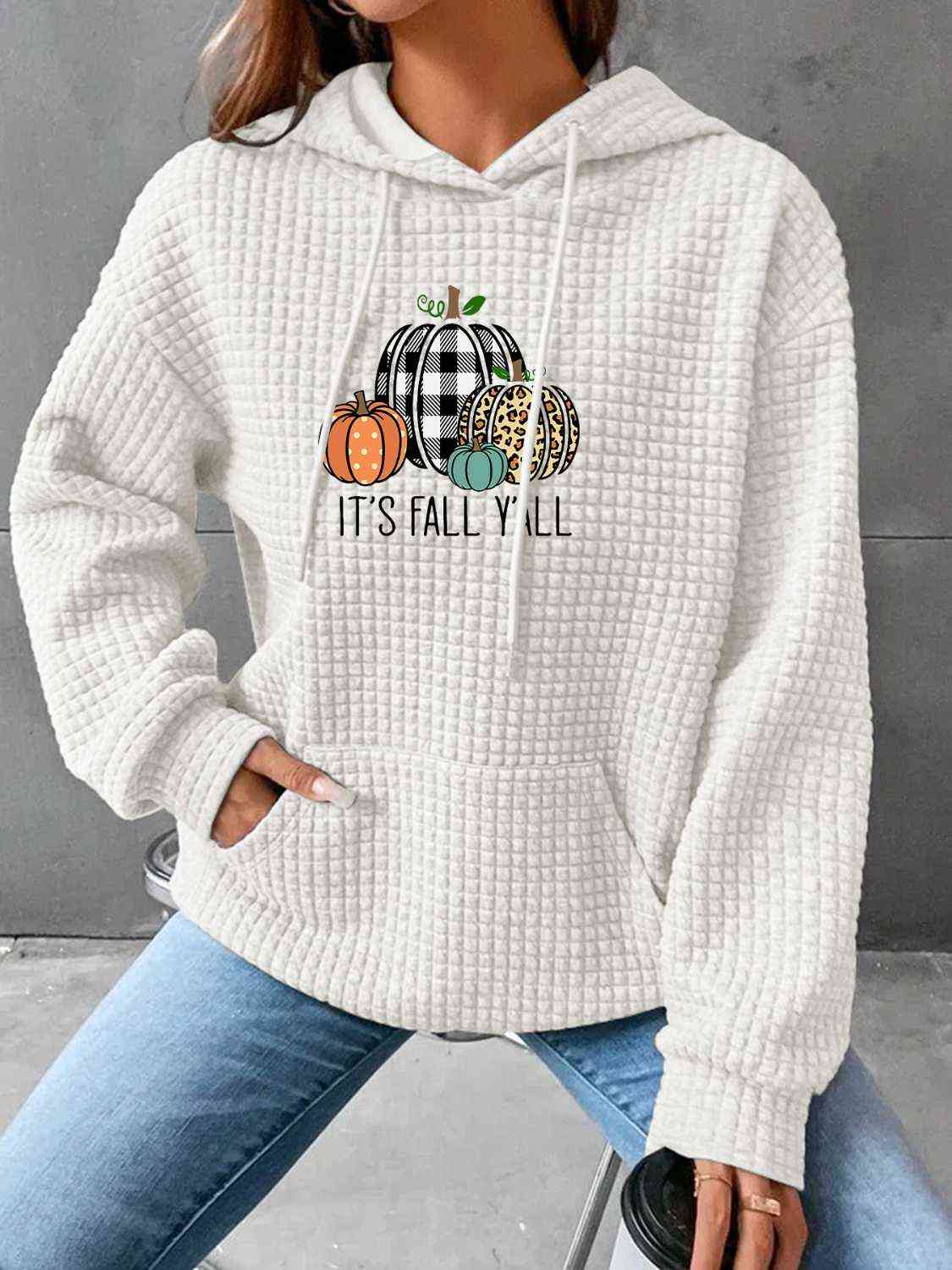 IT'S FALL YALL Full Size Graphic Hoodie