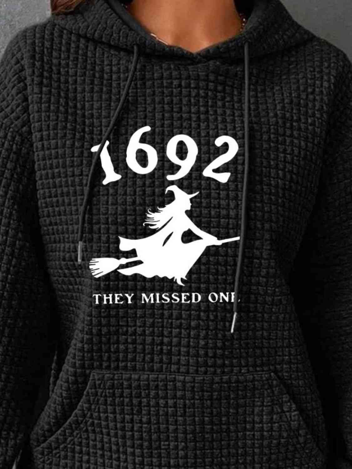 1962 THEY MISSED ONE Graphic Hoodie with Front Pocket