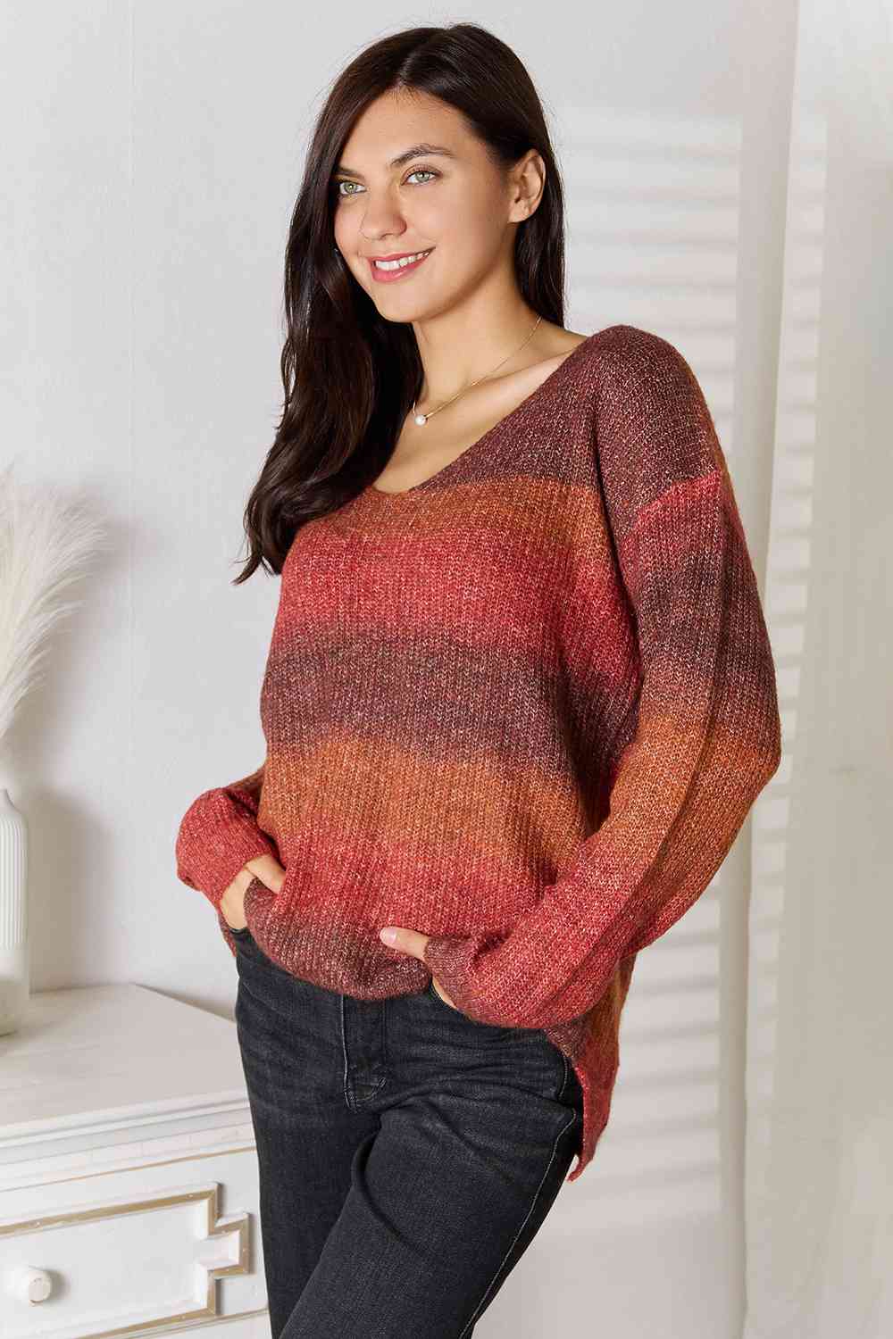 Gradient V-Neck Sweater