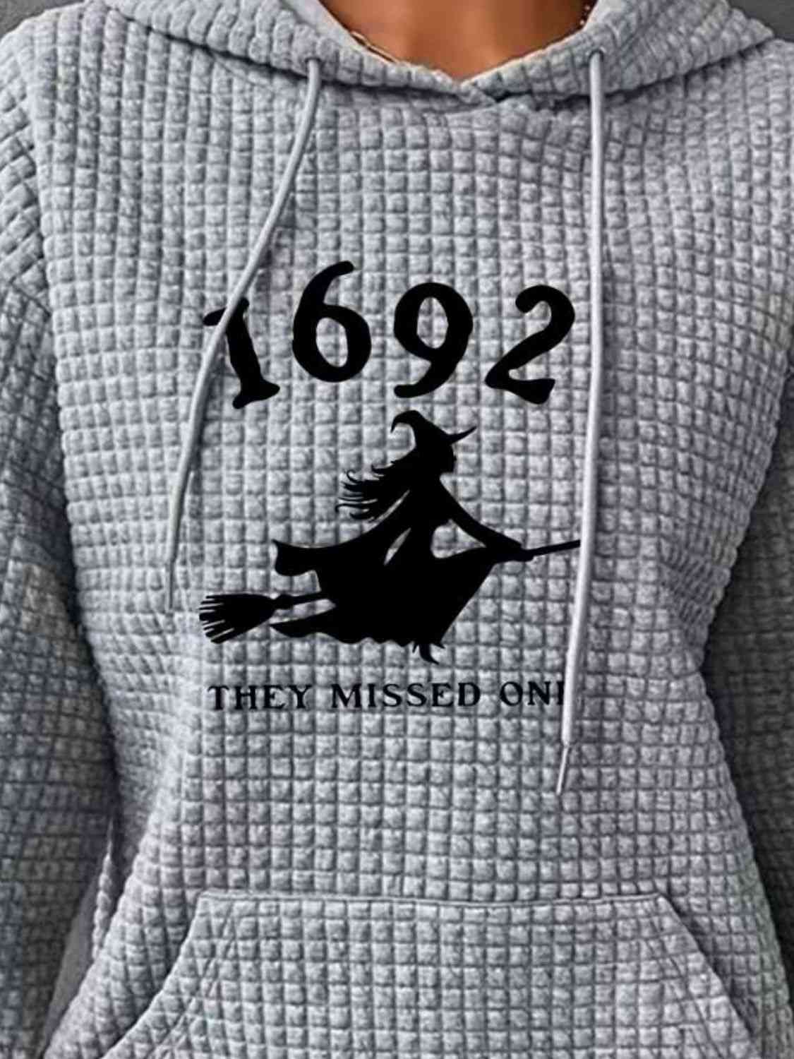 1962 THEY MISSED ONE Graphic Hoodie with Front Pocket